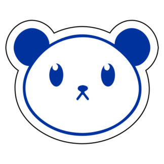 Cute Little Panda Sticker (Blue)